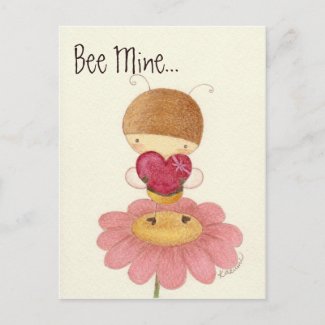 Bee Mine Postcard postcard