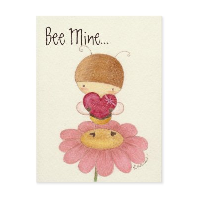 Bee Mine Postcard by Princess_Monkey