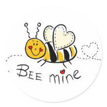 Bee mine stickers by Ricaso_Greetings Bee mine stickers