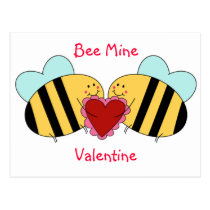 Bee Mine Valentine postcards