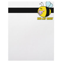 bee my baby cute baby bumble bee customized letterhead