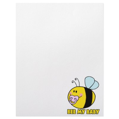 bee my baby cute baby bumble bee letterhead template by super_shop