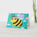 Mother's Day Card - Beatrix the Bee has been busy gathering honey, she has a bucketful of honey now, what a fruitful day for her! :D A sweet card for a mum who labors with love for her family!