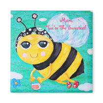 Bee My Honey Mother's Day Magnet by udonchow Bee My Honey Mother's Day Magnet