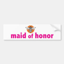 Bee my maid of honor bumper sticker