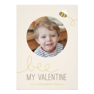 Bee My Valentine A7 Valentine's Day Card