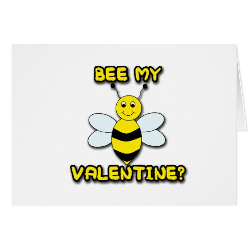 Bee My Valentine Card Zazzle