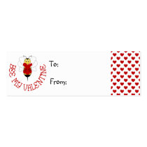 Bee My Valentine Gift Tag business cards by bugspot Bee My Valentine Gift Tag business cards