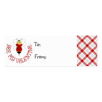 Bee My Valentine Gift Tag business cards by bugspot Bee My Valentine Gift Tag business cards