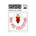 Bee My Valentine Postage Stamp