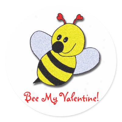 Bee My Valentine! Sticker by BitsOfWhimsy