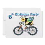 Bee on a Bike 8th Birthday Invitations