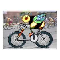 Bee on a Bike in a Race posters