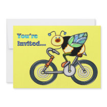 Bee on a Bike Invitation