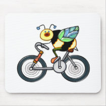 Bee on a Bike mousepads