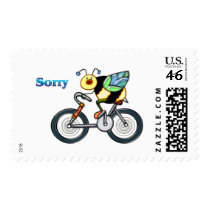 Bee on a Bike Sorry Stamps