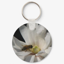 Bee on a Magnolia Centennial keychains