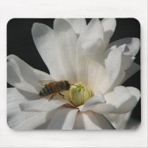 Bee on a Magnolia Centennial Mouse Mat