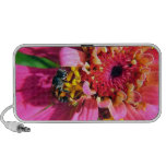 Bee on a Shocking Pink Flower Portable Speaker