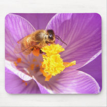 Bee on Crocus ~ mousepad by Andy2302 Bee on Crocus ~ mousepad