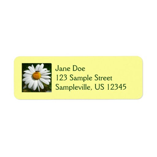 Bee on Daisy Return Address Label