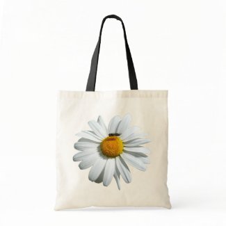 Bee on Daisy Tote Bag bag