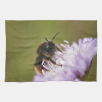 Bee on flower macro kitchen Tea towel kitchen towels