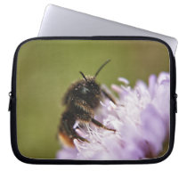 Bee on flower Macro laptop sleeve laptop sleeves