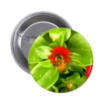 Bee on Flower buttons