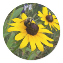 bee on flower stickers