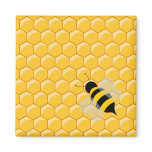 Bee On Honeycomb magnet