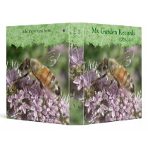 Bee on Mint Flower Customizable Photo Binder by wingedturtle Bee on Mint Flower Customizable Photo Binder