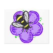 Bee on Purple Flower Postcards