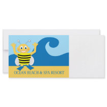 Bee on the beach full color rack card