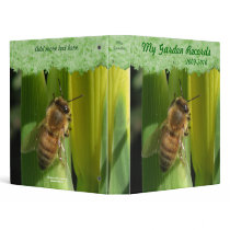 Bee on White Flower Customizable Photo Binder by wingedturtle Bee on White Flower Customizable Photo Binder