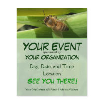 Bee on White Flower Event Flyer