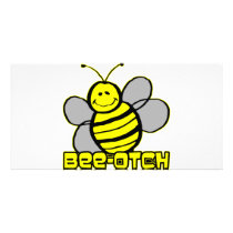 Bee-Otch Personalized Photo Card