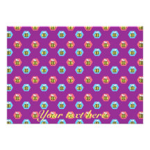 Bee pattern on dark purple personalized announcement
