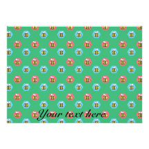 Bee pattern on green invites