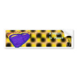 bee pattern yellow bumper stickers