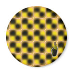 bee pattern yellow refrigerator magnet