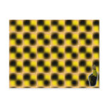 bee pattern yellow post cards