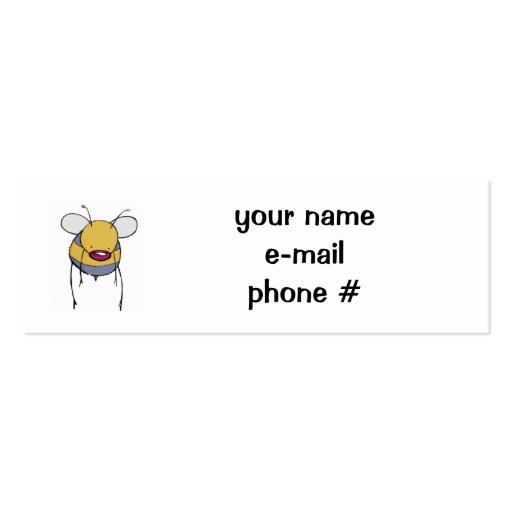 bee profile card business card (front side)