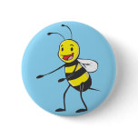Bee Shirt | Custom Bee Pointing Showing Something Pinback Buttons