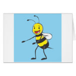 Bee Shirt | Custom Bee Pointing Showing Something Greeting Card