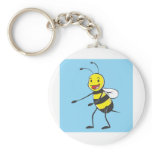 Bee Shirt | Custom Bee Pointing Showing Something Keychain