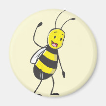 Bee Shirt | Custom Bee Waving Hand Come Fridge Magnet
