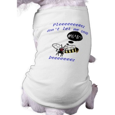 bee snapper dog t shirt by wolffreeborn