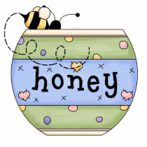 Bee Stealing from Honey Pot Cut Outs