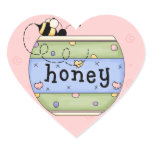 Bee Stealing from Honey Pot Sticker
